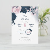 Blume, romantisch save the date (Stehend Vorderseite)