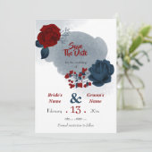 Blume romantisch save the date (Stehend Vorderseite)