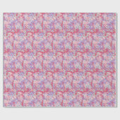 Blume Rosa Aqua Violet Painted Garden Design Geschenkpapier (Flach)