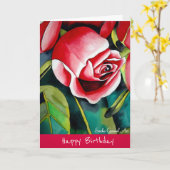 Blume Rosa Aquarell Geburtstag Karte (Gelbe Blume)