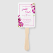 Blume Rosa Aquarellfarben Hochzeitsprogramm Fächer (Vorderseite)