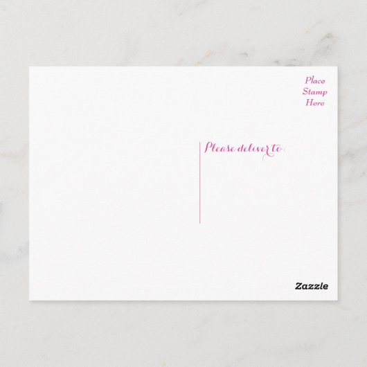 Blume Rosa Blank Postkarte (Rückseite)