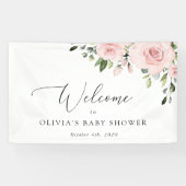 Blume, rosa Blume, Babydusche - Empfang Banner (Horizontal)