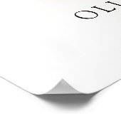 Blume, rosa Blume, Babydusche - Empfang Poster (Ecke)