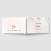 Blume, rosa Blume, Boho, Babydusche Gästebuch (Voll)