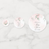 Blume, rosa Blume, Boho, Babydusche Konfetti (Vorderseiten)