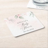 Blume, rosa Blume, Boho, Babydusche Rechteckiger Pappuntersetzer (angewinkelt)