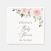 Blume, rosa Blume, Boho, Babydusche Serviette (Vorderseite)