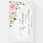 Blume, rosa Blume, Boho, Begrüßung Banner (Vertikal)