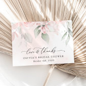 Blume, rosa Blume, Boho, Brautparty Dankeskarte