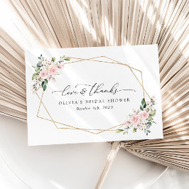 Blume, rosa Blume, Boho, Brautparty Dankeskarte