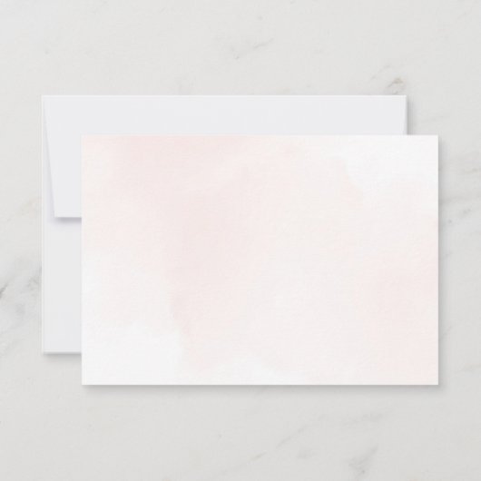 Blume, rosa Blume, Boho, Brautparty Dankeskarte (Rückseite)