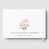 Blume, rosa Blume, Boho, Brautparty Gästebuch (Rückseite)