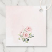 Blume, rosa Blume, Boho, Brautparty Geschenkanhänger (Rückseite)