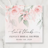 Blume, rosa Blume, Boho, Brautparty Geschenkanhänger (Vorderseite)