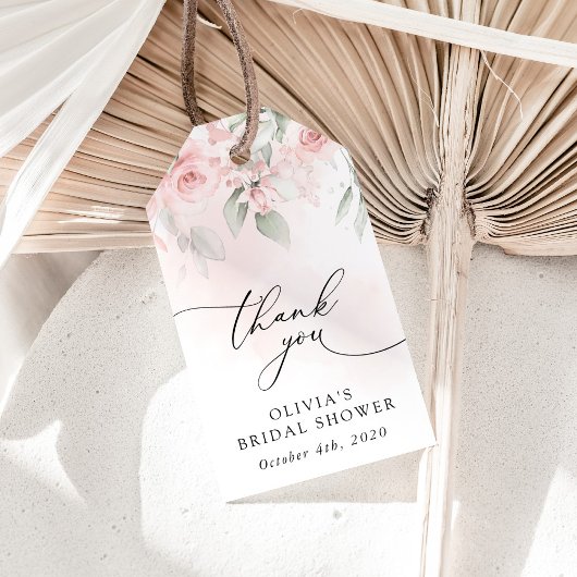 Blume, rosa Blume, Boho, Brautparty Geschenkanhänger