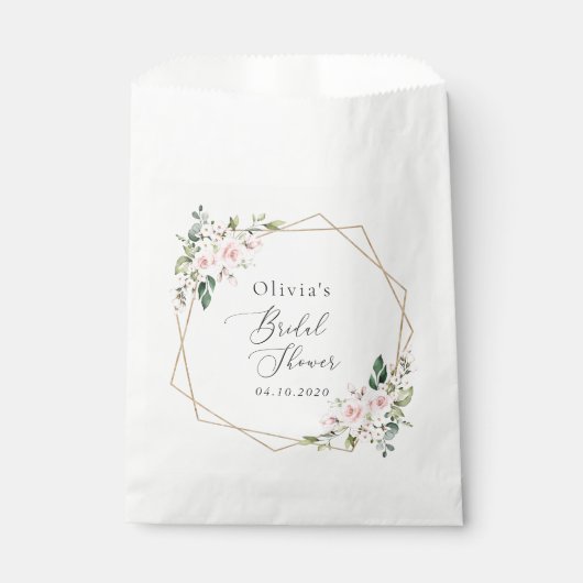 Blume, rosa Blume, Boho, Brautparty Geschenktütchen (Vorderseite)