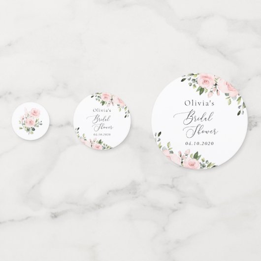 Blume, rosa Blume, Boho, Brautparty Konfetti (Rückseiten)