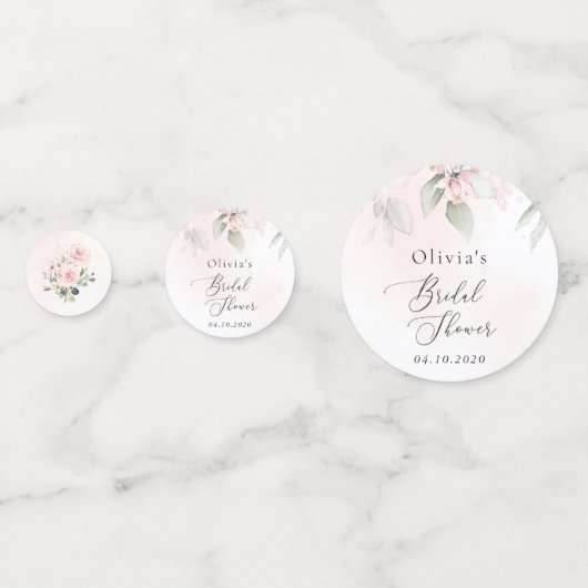 Blume, rosa Blume, Boho, Brautparty Konfetti (Rückseiten)