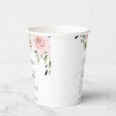 Blume, rosa Blume, Boho, Brautparty Pappbecher (Rechts)