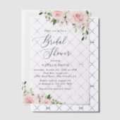 Blume, rosa Blume, Boho, Brautparty Pergament Einladungen (Versetzt (Einladung))