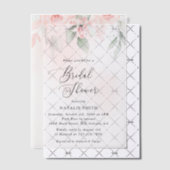 Blume, rosa Blume, Boho, Brautparty Pergament Einladungen (Versetzt (Einladung))