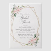 Blume, rosa Blume, Boho, Brautparty Pergament Einladungen (Vorderseite)