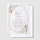 Blume, rosa Blume, Boho, Brautparty Pergament Einladungen (Versetzt)