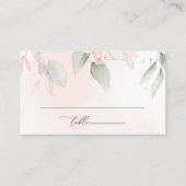 Blume, rosa Blume, Boho, Brautparty Platzkarte (Vorderseite)