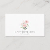 Blume, rosa Blume, Boho, Brautparty Platzkarte (Rückseite)