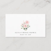 Blume, rosa Blume, Boho, Brautparty Platzkarte (Rückseite)