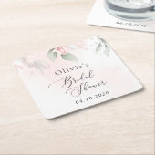 Blume, rosa Blume, Boho, Brautparty Rechteckiger Pappuntersetzer (angewinkelt)