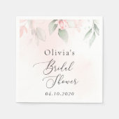 Blume, rosa Blume, Boho, Brautparty Serviette (Vorderseite)