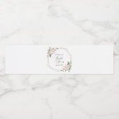 Blume, rosa Blume, Boho, Brautparty Wasserflaschenetikett (Einzelnes Label)