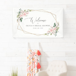 Blume, rosa Blume, Boho, Bridal Willkommen Banner
