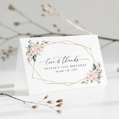 Blume, rosa Blume, Boho, Geburtstag Dankeskarte