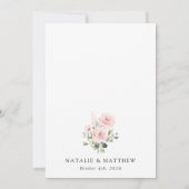 Blume, rosa Blume, Boho, Hochzeit Save The Date (Rückseite)