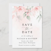 Blume, rosa Blume, Boho, Hochzeit Save The Date (Vorderseite)
