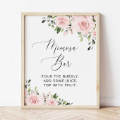 Blume, rosa Blume, Boho, Mimosa Bar Poster