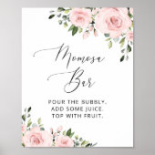 Blume, rosa Blume, Boho, Momosa Bar Poster (Vorne)