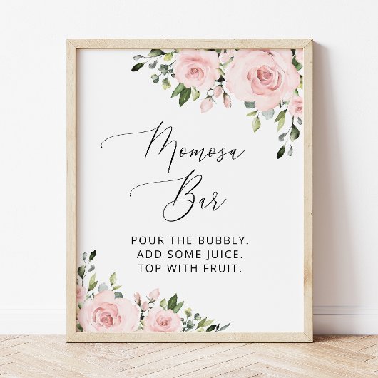 Blume, rosa Blume, Boho, Momosa Bar Poster