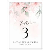 Blume, rosa Blume, Boho, Tischnummern (Vorderseite)