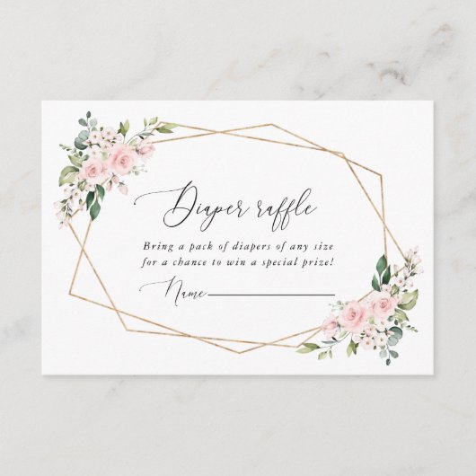 Blume, rosa Blume, Boho, Windelwirbel Begleitkarte (Vorderseite)