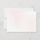 Blume, rosa Blume, Grünpflanzen, Hochzeit Dankeskarte (Rückseite)