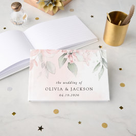 Blume, rosa Blume, Grünpflanzen, Hochzeit Gästebuch