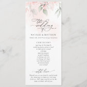 Blume, rosa Blume, Grünpflanzen, Hochzeitspro Programm (Vorderseite)