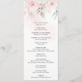Blume, rosa Blume, Grünpflanzen, Hochzeitspro Programm (Rückseite)