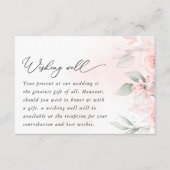 Blume, rosa Blume, Hochzeitswünsche gut Begleitkarte (Vorderseite)