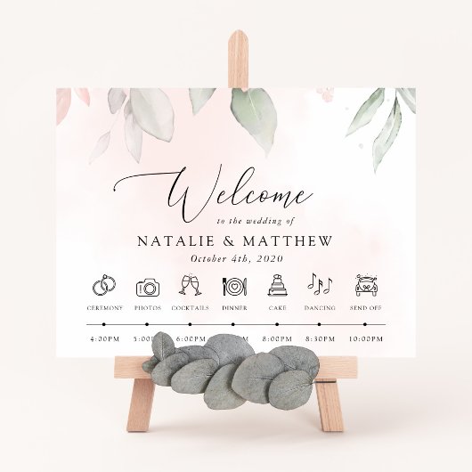 Blume, rosa Blume, Hochzeitszeitschrift Poster