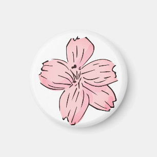 Blume, rosa Blume Magnet